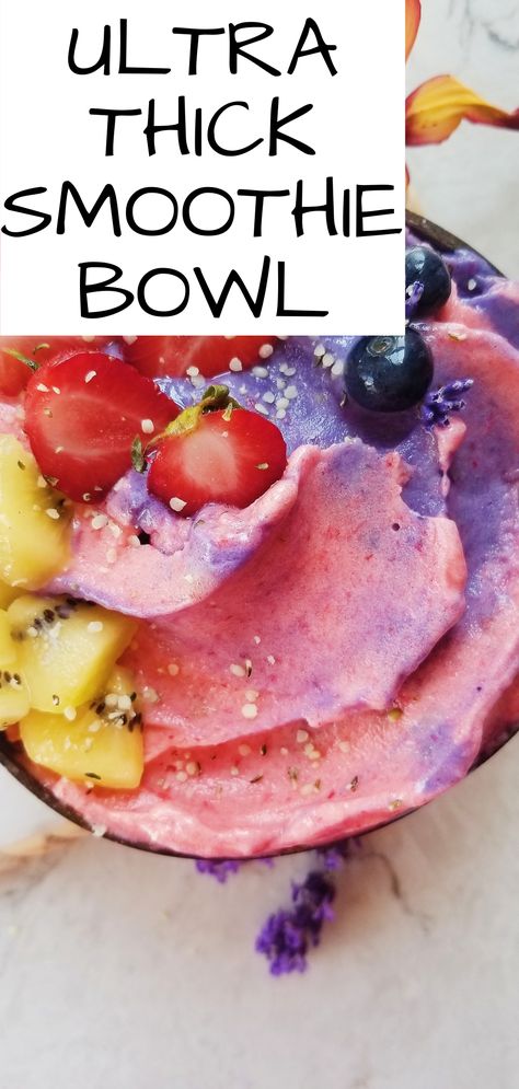 My super thick and creamy cotton candy smoothie bowl is the best healthy summer treat! My healthy cotton candy smoothie bowl tastes super sweet just like cotton candy, minus the sugar. It is colored naturally with plants and filled with healthy benefits. #thicksmoothiebowl #cottoncandysmoothie #sweetsmoothiebowl #aestheticsmoothiebowl Cotton Candy Smoothie, Purple Smoothie Bowl, Mermaid Fruit, Mermaid Smoothie, Healthy Food Store, Smoothie Bowl Toppings, Purple Smoothie, Low Sugar Granola, Healthy Summer Treats