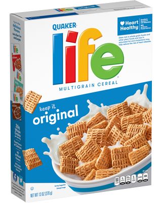 Life Cereal: Original | Quaker Oats Jif Creamy Peanut Butter, Cereal Bars Recipes, Life Cereal, Kids Cereal, Whole Grain Foods, Quaker Oats, Cold Cereal, Healthy Cereal, Oats Quaker