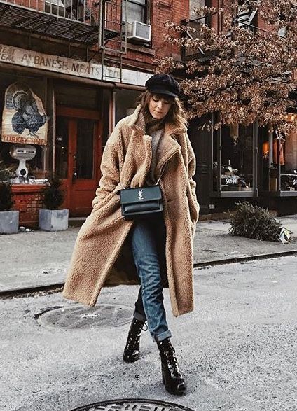 Today´s inspo: teddy coat Winter Outfits Elegant, Teddy Coat Outfit, Cute Winter Coats, Mantel Outfit, Winter Mode Outfits, Winter Coat Outfits, Outfit Festival, Best Winter Coats, Winter Street