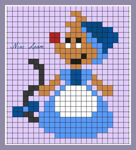 Disney Quilt, Modele Pixel Art, Pony Bead Crafts, Disney Cross Stitch Patterns, Tiny Cross Stitch, Pixel Art Templates, Hama Beads Design, Motifs Perler, Hama Beads Patterns