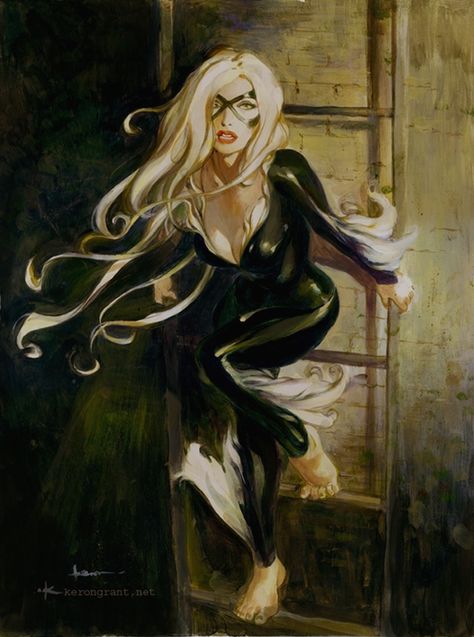 Black Cat Fanart, Hero Fanart, Cat Fanart, Spiderman Black Cat, Marvel Fanart, Black Cat Marvel, Univers Marvel, Black Cat Art, Gwen Stacy