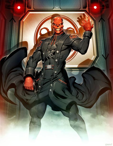 Red Skull by GENZOMAN on @DeviantArt Red Skull Marvel, Avengers Earth's Mightiest Heroes, Hail Hydra, Univers Marvel, Comic Villains, Marvel Villains, Bd Comics, Red Skull, Marvel Vs Dc