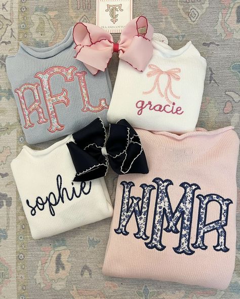 Custom Kids Clothes, Girl Embroidery, Cowgirl Outfit, Monogram Embroidery, Preppy Southern, Kid Clothes, Embroidered Monogram, Shirt Ideas, Initials