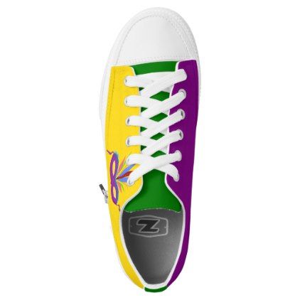 Mardi Gras Purple Mask Sneaker Shoes - fun gifts funny diy customize personal Mardi Gras Shoes, Purple Mask, Mardi Gras Outfits, Dark Magenta, Mardi Gras Gifts, Diy Funny, Fat Tuesday, Blue Feather, Colorful Feathers