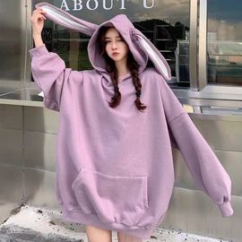 Bunny Ear, Sleeve Length, Purple