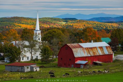 Peacham, Vermont Woodstock Vermont, Leaf Peeping, New England Fall, Fall Foliage, Historic Homes, Most Beautiful Places, Woodstock, Small Towns, Vermont