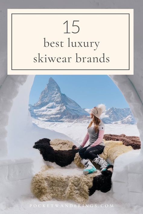 Luxury Skiwear Brands You Need for your Skiing Vacation- From flattering ski suits and elegant ski jackets to tailored ski pants and premium ski accessories, these luxury ski wear brands have it all. They may come with a hefty price tag but style and functionality are guaranteed. Ski Wear For Women, Moncler Ski, Ski Inspiration, Designer Ski Wear, Ski Brands, Go Skiing, Ski Outfit, Ski Vacation, Luxury Ski