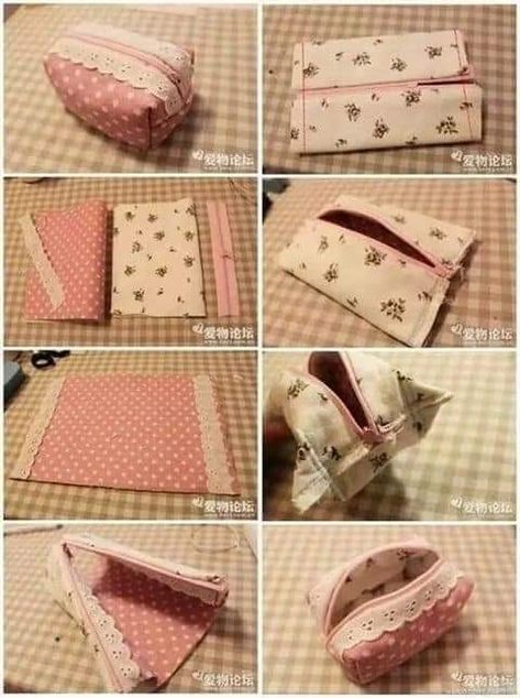 Diy Clutch Bag, Pencil Case Pattern, Pouch Sewing, Pouch Tutorial, Sew Ins, Fabric Ornaments, Fabric Christmas Ornaments, Patchwork Bags, Diy Blouse