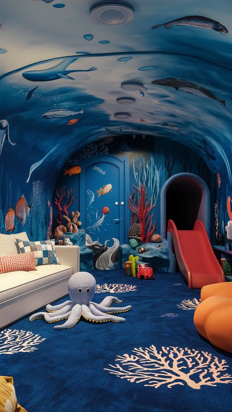 Create a stylish and sophisticated home with our chic decor ideas and trendy styles. Explore elegant solutions and luxe inspirations for every room. #HomeInspiration #DecorTrends #ElegantDesign Pastel Ocean Nursery, Finding Nemo Bedroom, Under The Sea Playroom, Under The Sea Kids Room, Under The Sea Bedroom Ideas, Ocean Bedroom Kids, Sea Bedroom Ideas, Ocean Murals, Under The Sea Bedroom