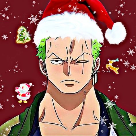 Cudi Zoro Christmas Icon, Zoro Christmas, One Piece Christmas, Kitchen Christmas Gifts, One Piece Ship, One Peice Anime, Funny Profile, One Piece Drawing, Christmas Icons