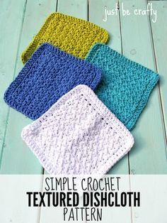 Simple Crochet Textured Dishcloth - FREE Pattern!! Practical Crafts, Crochet Washcloths, Dishcloth Patterns Free, Crochet Washcloth Pattern, Kitchen Crochet, Dishcloth Crochet Pattern, Confection Au Crochet, Crochet Dishcloth, Wash Clothes