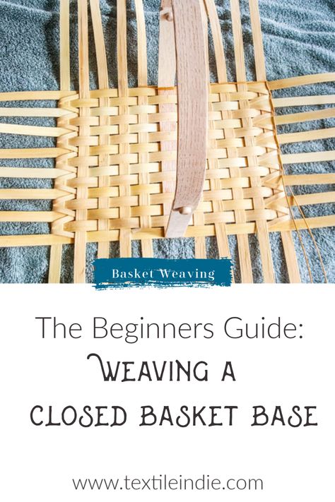 The Beginners Guide Weaving a Closed Basket Base www.textileindie.com #basketweaving #basketmaking #basketbases #textileindie Learn how to weave a closed basket base in this tutorial. Follow a step-by-step process to weaving your own basket base, beginning your own weaving project. Basket Weaving Patterns Tutorials, Basket Weaving Materials, Beginner Basket Weaving Easy Patterns, Basket Weaving Ideas, Reed Basket Weaving Patterns Free, Basket Weaving Diy Tutorials, How To Basket Weave, Basket Weaving For Beginners, Basket Weaving Tutorial