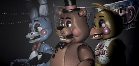 Toy Bonnie, Toy Freddy, and Toy Chica