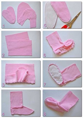 How To Make Slippers, Handmade Shoes Pattern, Sewing Slippers, Baby Born Kleidung, Baby Shoes Diy, Diy Slippers, Shoe Designs, Diy Clothes And Shoes