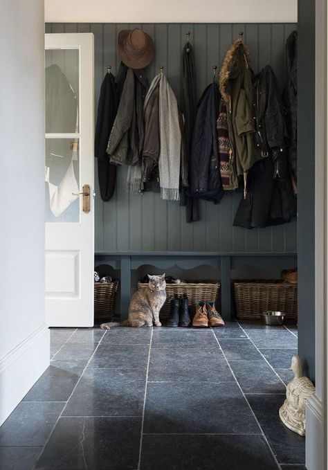 Midnight Bluestone - Stone Partnership Blue Stone Floors, Room Tiles Floor, Belgian Bluestone, Mudroom Flooring, Slate Tile Floor, Entryway Flooring, Limestone Flooring, Mudroom Design, Natural Stone Flooring