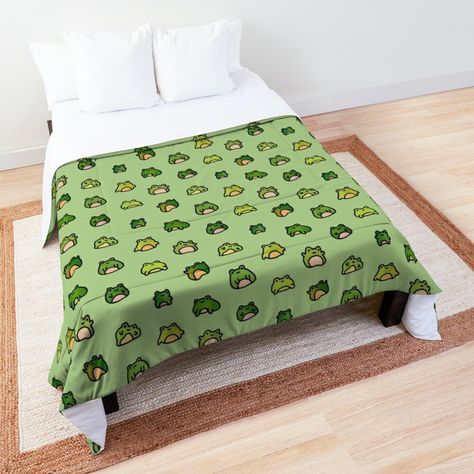 Frogs Doodle, King Doodle, Frog Room Ideas, Frog Bedroom, Frog Ideas, Quilted Pattern, Square Quilt, Twin Xl, House Stuff