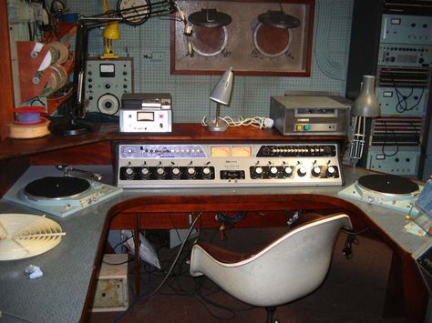 Pirate Radio Aesthetic, Radio Dj Aesthetic, Radio Station Aesthetic, The Boat That Rocked, Pirate Radio, Motown Records, Music Studio Room, Texas Chainsaw, Tv Station