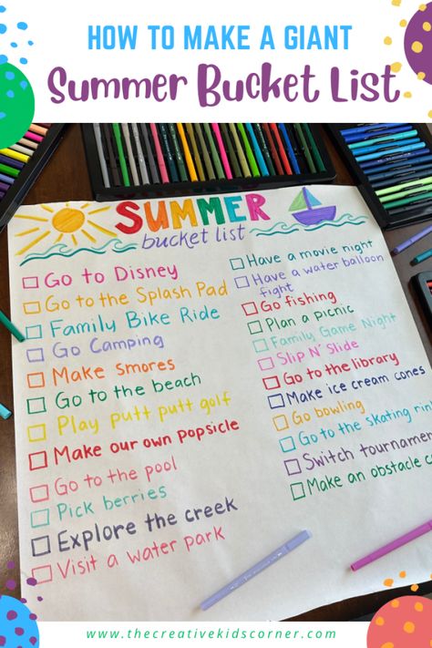 Let’s Make the Most Epic Summer Bucket List - The Creative Kids' Corner Kids Summer Bucket List Ideas, Summer Bucket List Toddler, Summer Bucket List With Kids, Summer Bucket List 2024 Kids, Toddler Summer Bucket List, Kid Summer Bucket List, Summer Bucket List 2024, Summer Bucket List For Kids, Kids Summer Activities