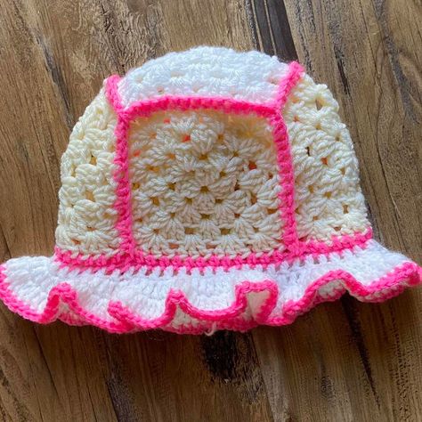 I might be biased but you should probably buy this on Depop 👍 https://depop.app.link/pWo1xZCqzpb Granny Square Bucket Hat, Exposed Seams, Crochet Granny Square, Crochet Granny, My Heart Is Breaking, Granny Squares, Handmade With Love, Granny Square, Crochet Ideas