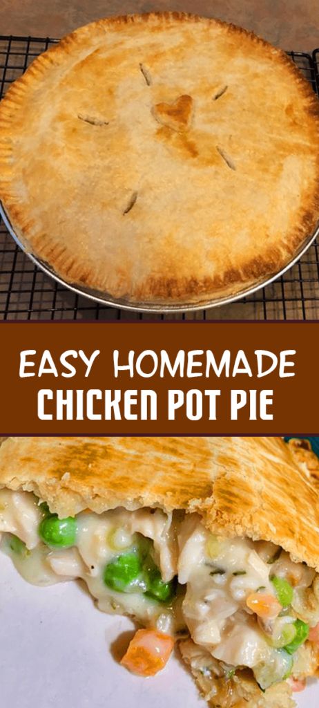 Chicken Pie Recipe Homemade, Pot Pie Recipe Easy, Easy Chicken Pot Pie Recipe, Chicken Pie Recipe, Chicken Pot Pie Filling, Homemade Chicken Pot Pie, Chicken Sauce, Chicken Pot Pie Recipe, Entertaining Dinner