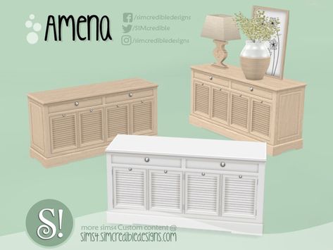 Sims Resource Cc Furniture, Sims 4 Cc Sideboard, Sims4 Furniture, Sims Pets, Die Sims 4, Sims 4 Tsr, Sims Clothes, Sims Packs, Sims 4 Bedroom