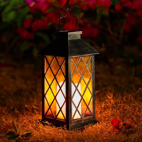 OxyLED Solar Lantern, LED Solar Lights Outdoor, 1 Pack Hanging Lantern Solar Powered with Handle, Waterproof Flickering Flameless Candle Mission Light for Table Garden Patio Pathway : Amazon.ca: Tools & Home Improvement Solar Garden Lamps, Solar Garden Lanterns, Solar Lanterns Outdoor, Solar Hanging Lanterns, Led Decoration, Solar Lights Outdoor, Solar Lantern, Patio Fence, Garden Lanterns