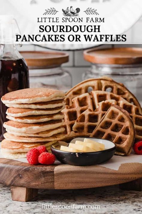 Sourdough Starter Pancakes, Sourdough Waffle Recipe, Sourdough Pancakes Recipe, Sourdough Waffles, Sourdough Starter Discard, Fluffy Buttermilk Pancakes, Overnight Recipes, Sourdough Pancakes, Sourdough Starter Discard Recipe