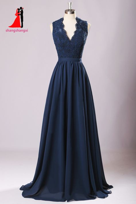 Long Navy Blue Bridesmaid Dresses, Bridesmaid Dresses Lace Top, Bridesmaid Gown Elegant, Navy Blue Bridesmaid, Backless Homecoming Dresses, Navy Blue Bridesmaid Dresses, Gown Elegant, Prom Dresses 2017, Maid Of Honour Dresses