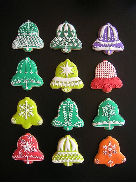 Sugarbelle Cookies, Making Sweets, Winter Cookie, Diy Cookie, Pretty Cookies, Xmas Cookies, Christmas Sugar Cookies, Christmas Cookies Decorated, Christmas Bell