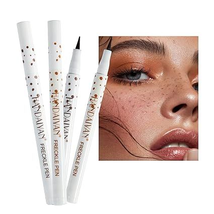 Freckle Pen 2 Colors, Natural Lifelike Freckle Makeup Pen Magic Freckle Color,Waterproof Longlasting Soft Dot Sopt Pen,for Natural Effortless Sunkissed Makeup-Light Brown&Natural Coffee Color Eyeliner Makeup, Freckle Pen, Fake Makeup, Freckles Makeup, Fake Freckles, It Cosmetics Concealer, Faux Freckles, Brown Eyeliner, Brown Makeup