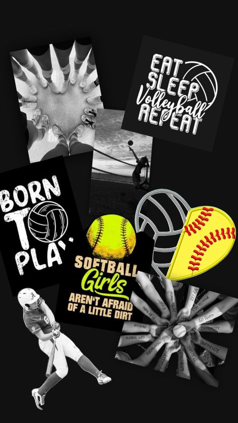 Volleyball and softballs Wallpaper For Best Friends, Softball Wallpapers, Softball And Volleyball, Volleyball Wallpapers, A Wallpaper, Softball, Volleyball, Best Friends, Wallpapers