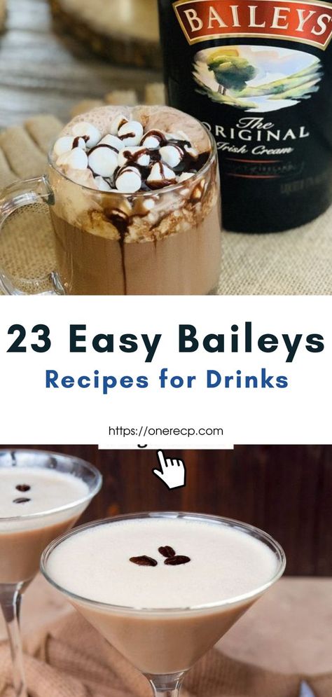 Enjoy 23 easy Baileys drink recipes that bring creamy, indulgent flavors to cocktails and cozy treats. Visit our site for simple recipes that make every sip a delightful experience, perfect for any occasion! Baileys Recipes Drinks, Recipes For Drinks, Baileys Drinks, Baileys Cocktails, Festive Holiday Cocktails, Desert Drinks, Baileys Recipes, Cocktail Recipes Easy, Simple Recipes