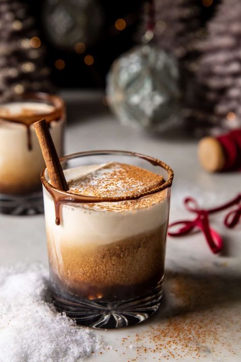 Bad Santa White Russian | halfbakedharvest.com White Russian Cocktail, Half Baked Harvest Recipes, Vanilla Bean Powder, Bad Santa, Harvest Recipes, White Russian, Winter Cocktails, Holiday Cocktail, Half Baked Harvest