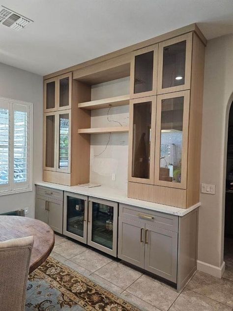 Built-ins & Cabinets — Champagne Taste Design Dinning Room Cabinet Built In, Built In Kitchen Buffet, Built In Sideboard Dining Room, Built In Dining Room Buffet, Built In Buffet Cabinet, Built In Buffet Dining Room, Dining Room Cabinets Built In, Dining Room Built In Buffet, Dining Room Built In Cabinets