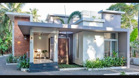 Sitout Designs Kerala, House Design Single Floor, House Design Low Budget, Simple House Exterior Design, Small House Design Kerala, Low Budget House, Renovated House, Single Floor House Design, Villa Exterior