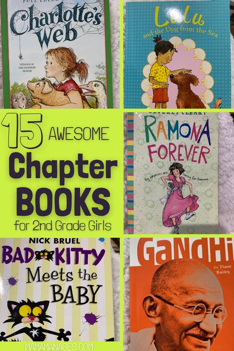 I've got the perfect list of chapter books for second grade girls! These are sweet, fun, inspirational and will keep your little one reading and looking for more. This isn't just a list of links, but rather a short description of each. Whether your daughter loves animals, female characters, or social justice topics, there are ideas here for you! Read Aloud Books For 2nd Grade, Chapter Books For 2nd Grade, Second Grade Books, 2nd Grade Books, Books For Girls, Are Ideas, Read Aloud Books, Female Protagonist, Bad Cats