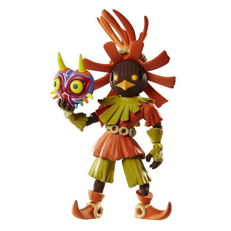 AmazonSmile: World of Nintendo The Legend of Zelda Skull Kid Action Figure with Mask, 4 Inches: Gateway Zelda Anime, Character Statue, Nintendo World, Face Artwork, Silver The Hedgehog, Majoras Mask, Ocarina Of Time, Dinosaur Toys, Action Figures Collection