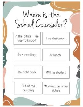 Where Is The Counselor Door Sign, Counselor Door, School Counselor Door, Counselor Door Sign, Counseling Posters, High School Counselor, Counseling Office, Elementary Counseling, Study History