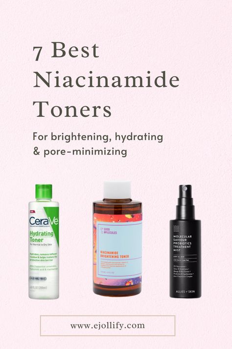 7 Best Niacinamide Toner To Brighten & Hydrate Your Skin Best Toners For Combination Skin, Dry Skin Face Routine, Best Toner For Combination Skin, Drugstore Toner, Best Drugstore Toner, Toner For Acne Prone Skin, Niacinamide Toner, Dry Acne Prone Skin, Skin Hacks