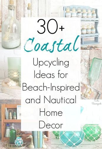 Diy Beach Decor, Coastal Farmhouse Decor, Nautical Home Decor, Beach Home Decor, Coastal Interiors Design, Coastal Wall Decor, Upcycling Ideas, Beach Theme Decor, Beachy Decor