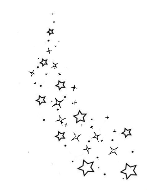 Simple Stars Drawing, Space Stars Tattoo, Ornamental Star Tattoo, Tattoo Accents, Falling Star Tattoo, Stars Drawings, Tattoo Stars, Gap Filler Tattoo, Stars Drawing