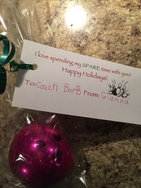 Bowling coach or teammate gift Bowling Gifts, Bf Gifts, Bowling, Christmas Cheer, Happy Holidays, Christmas Bulbs, Christmas Ornaments, Holiday Decor, Gifts