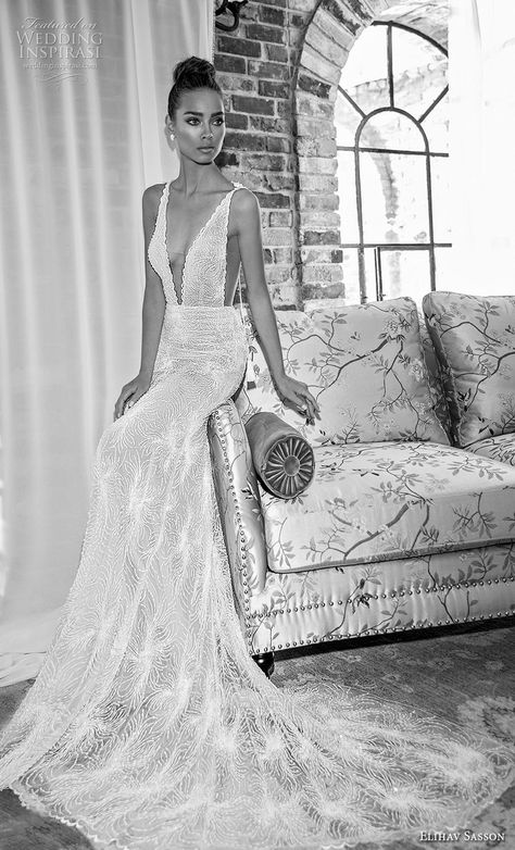 Weddinginspirasi.com featuring - elihav sasson 2019 bridal sleeveless deep plunging v neck full embellishment side open sexy elegant sheath fit and flare wedding dress chapel train (23) mv -- Elihav Sasson 2019 Wedding Dresses #wedding #weddings #bridal #weddingdress #weddingdresses #bride #fashion #label:ElihavSasson #week:312018 #year:2019 ~