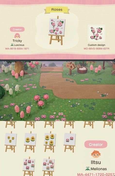 Custom Design Animal Crossing Qr Code, Animal Crossing Design Ideas Path, Fairycore Acnh Custom Designs, Animal Crossing Home Design Codes, Paths Codes Animal Crossing, Simple Path Animal Crossing, Cute Acnh Paths, Cottage Core Animal Crossing Path, Animal Crossing Ground Design Codes