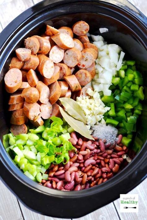 Dry Beans In Crockpot Recipes, Weekday Dinner Ideas, Slow Cooker Red Beans, Red Beans And Rice, Rice And Beans, Beans And Rice, Slow Cook, Canned Beans, Crockpot Dishes