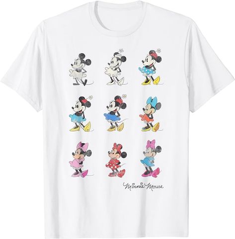 Amazon.com: Disney Mickey And Friends Minnie Mouse Through The Years Short Sleeve T-Shirt,Small : Clothing, Shoes & Jewelry Outfits Guide, Disney Character Shirts, Princess Inspired Outfits, Minnie Mouse Outfits, Minnie Mouse Shirts, Minnie Mouse Bow, Mickey Mouse T Shirt, The Best Outfits, Minnie Mouse Pink