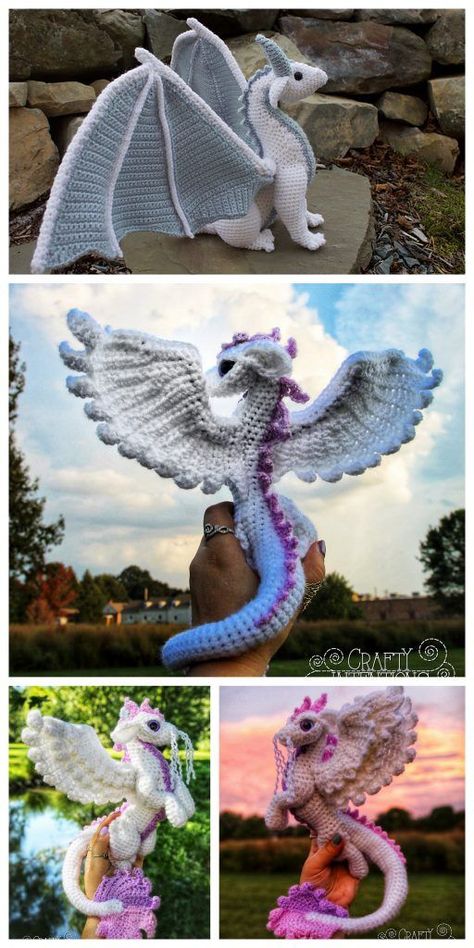 Amigurumi Dragon Free Pattern, Crochet Dragons, Amigurumi Dragon, Crochet Dragon Pattern, Crochet Dragon, Crochet Animals Free Patterns, Crochet Amigurumi Free, Crochet Animal Patterns, Dragon Pattern