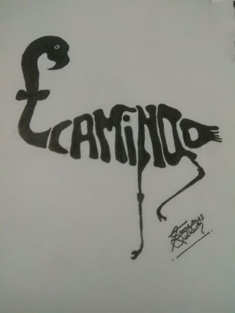 Flamingo+Calligram Gestalt Principles, Rs Logo, Logo Board, Anime Bleach, Bleach (anime), Flamingo, Bleach, ? Logo, Drawings