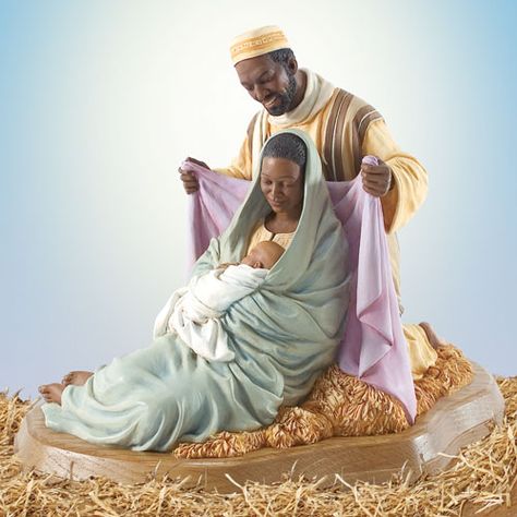 Black iNet Shopping Mall -- Thomas Blackshear -- Ebony Visions - Sculptures and Gifts Black Nativity, Thomas Blackshear, African American Figurines, Black Christmas Decorations, Black Figurines, Black Jesus, Nativity Scenes, The Holy Family, Black Santa