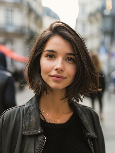 Stylish Chin-Length Haircuts: Versatile and Timeless Styles for All Ages Chin Length Bobs For Fine Hair, Chin Haircut, Haircut Lengths, Corte Long Bob, Chin Length Haircuts, Long Bobs, Hair 101, French Bob, All Face Shapes